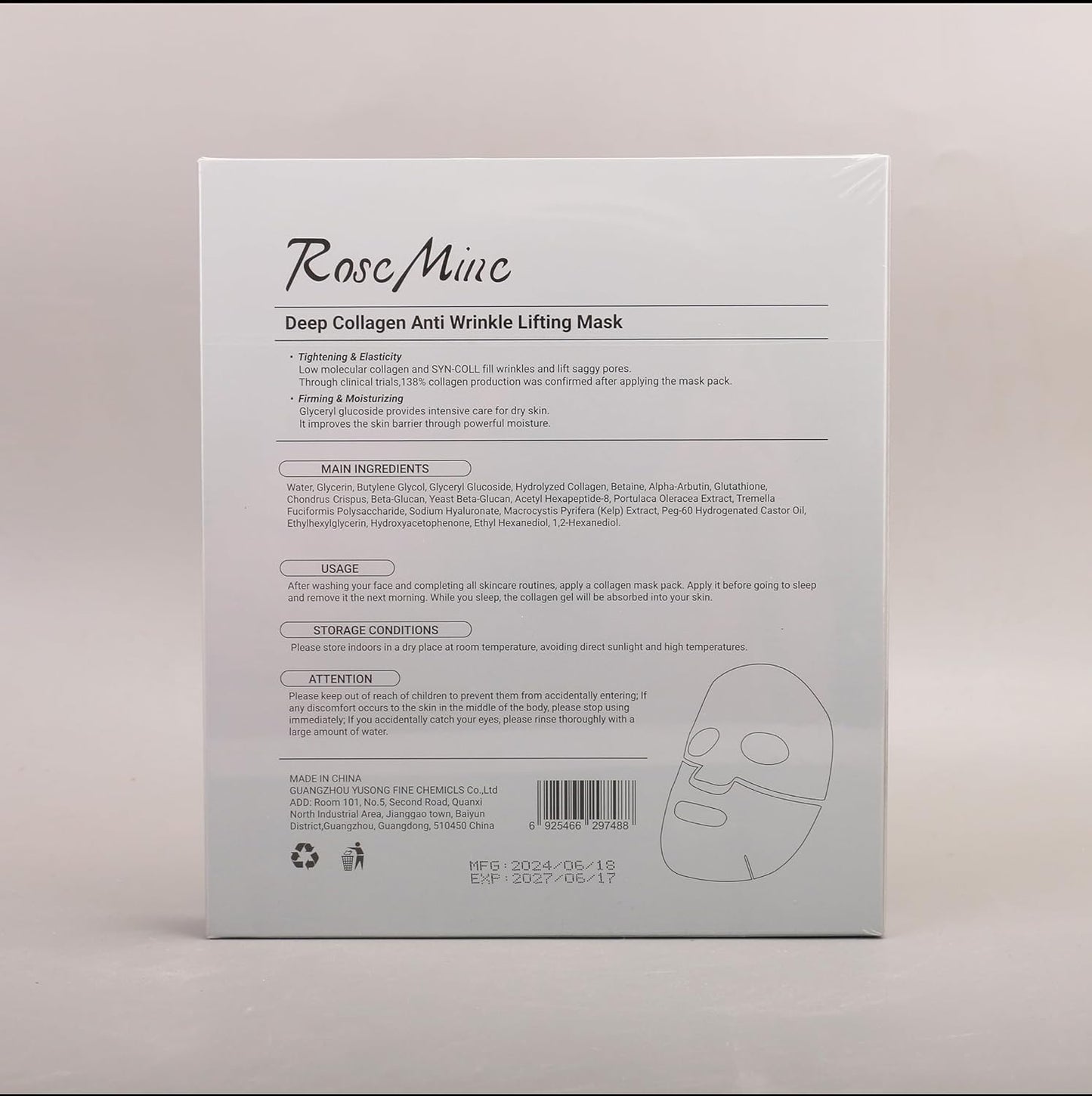 Collagen Face Mask, Hydrating Overnight Hydrogel Mask, Face Masks Skincare anti Wrinkle Moisturizing, Korean Skin Care for Glass Skin