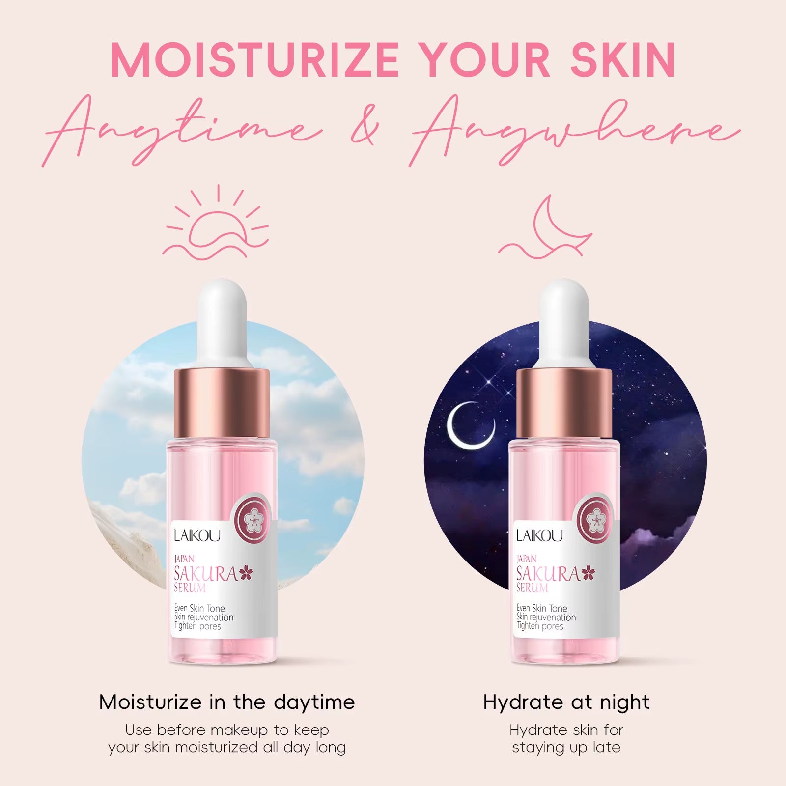 Cherry Blossom Cream Facial Essence with Cherry Blossom Extract Sakura Facial Essence for Facial Firming Moisturizer Hydrating