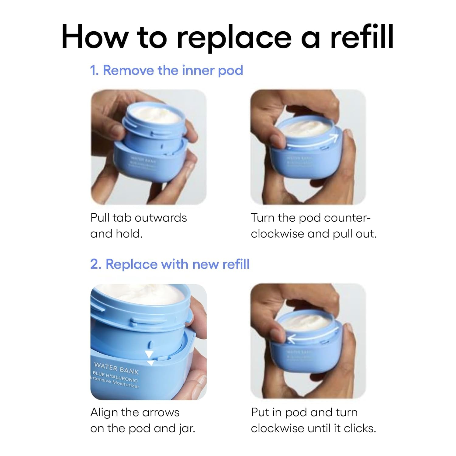 Water Bank Blue Hyaluronic Intensive Moisturizer: Hydrating Face Cream for Extra Dry Skin with Squalane & Peptide for Skin Barrier Support, Dermatologist-Tested