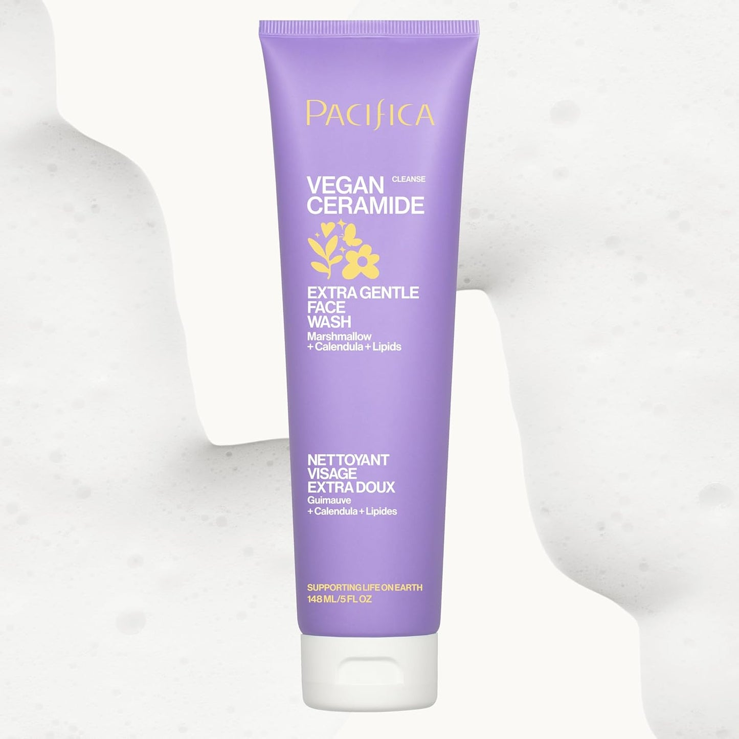 Face Wash for Sensitive Skin Facial Cleanser Vegan Ceramide Barrier Repair Extra Gentle for Daily Fragrance Free for Sensitive Skin, Clean Beauty, Vegan & Cruelty-Free Dermatologist Tested