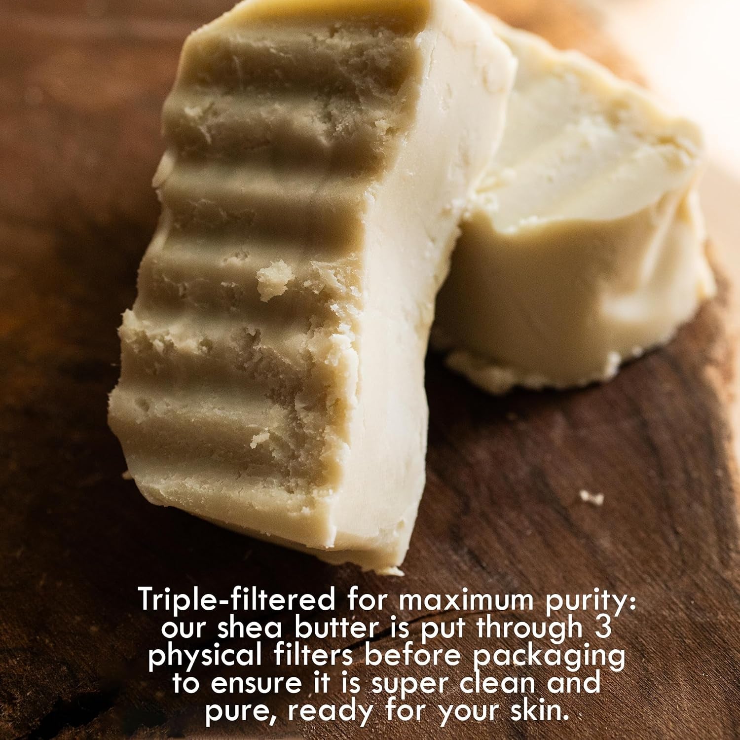 Raw Shea Butter - 100% Pure African Shea Butter for Hair and Body | Unrefined Moisturizer for Extremely Dry Skin, DIY Lip Balm, Body Butter, Lotion, and Soap 1Lb Bar