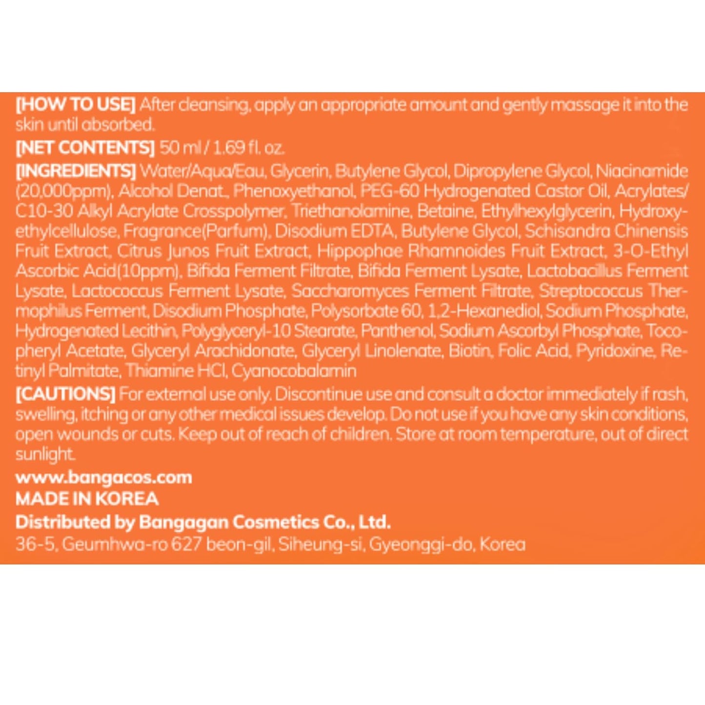 SKIN627 Daily Face Serum - 1.69 Oz Korean Skin Care Korean Moisturizer