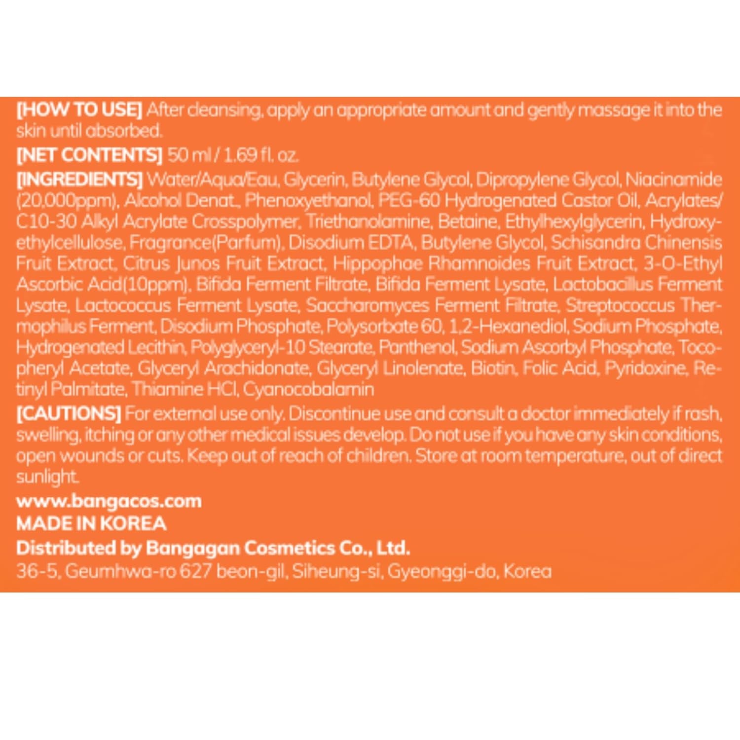 SKIN627 Daily Face Serum - 1.69 Oz Korean Skin Care Korean Moisturizer