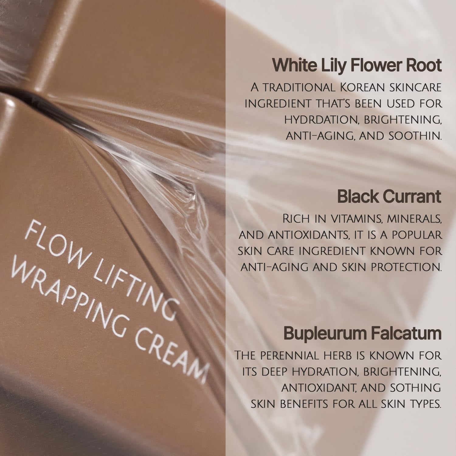 Flow Lifting Wrapping Capsule Cream - Collagen Face Moisturizer for Anti-Aging & Hydration - Visibly Firm Skin with Volufiline Capsule - Travel Kit- Korean Skin Care 0.5 Fl.Oz