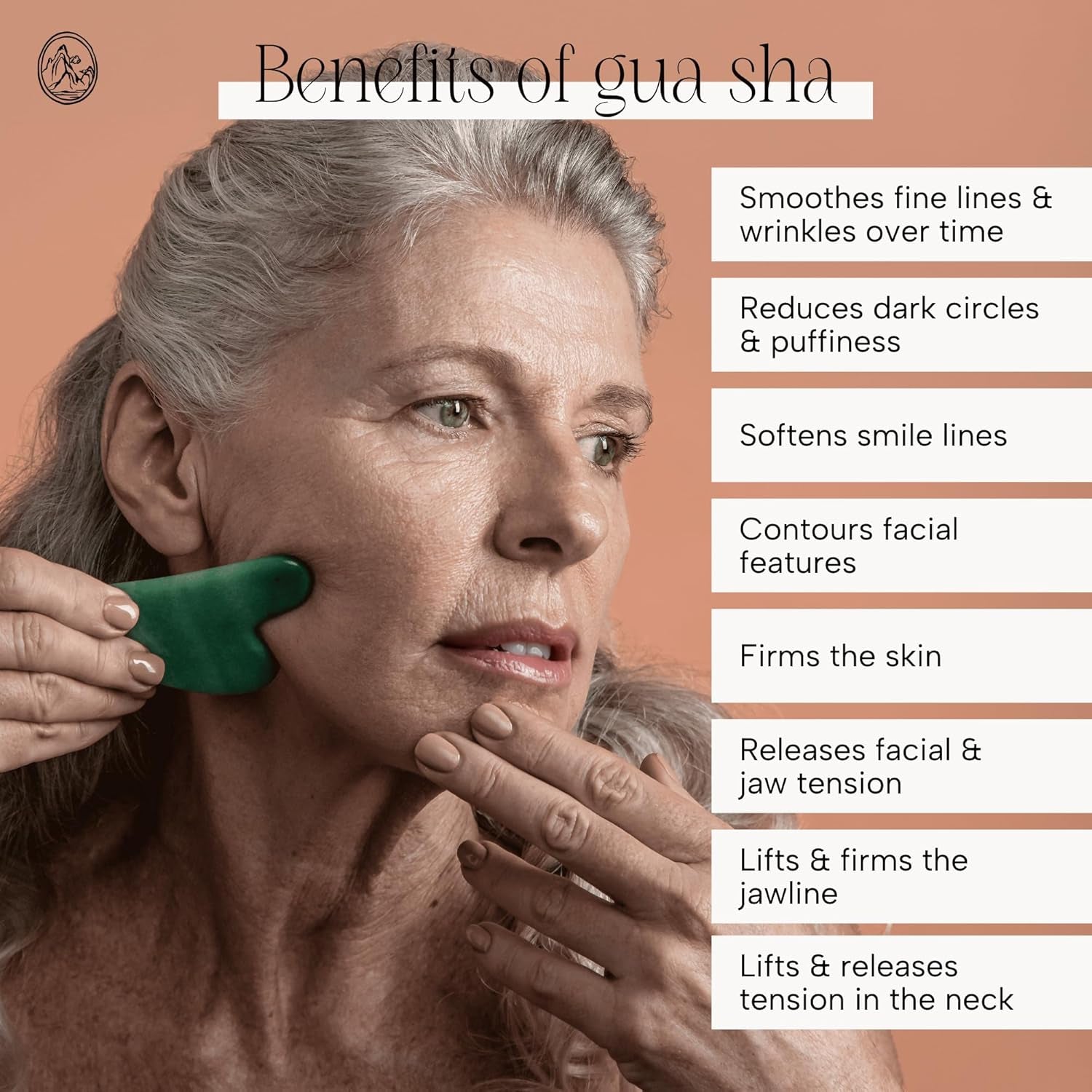Jade Gua Sha Facial Tool – the Stone of Eternal Youth – 100% Genuine Jade Stone Face Sculpting Tool for Lymphatic Drainage, Puffiness Reduction & Timeless Radiance